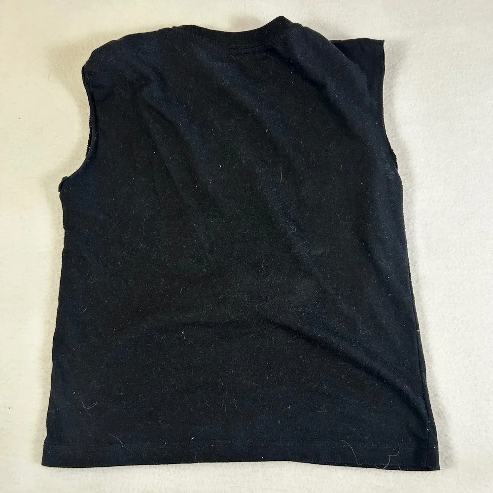 Disney Junior Mickey Mouse Black Sleeveless T-Shirt Kids Size 4‎